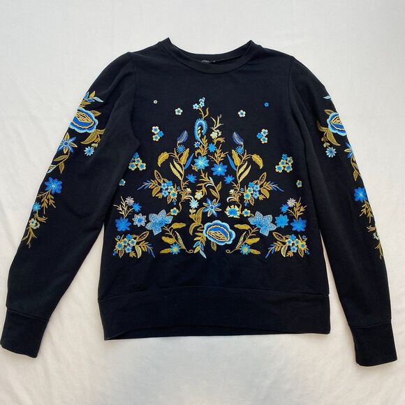 Gap & Drew Sweater Top Wool Embroidered Womens XS Brown Black Lot of 3 - Picture 4 of 16